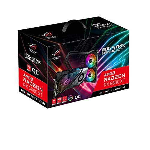 ASUS ROG Strix LC AMD Radeon™ RX 6800 XT OC Edition Gaming Graphics Card ( PCIe 4.0, 16GB GDDR6, HDMI 2.1, DisplayPort 1.4a, Full-Coverage Cold Plate, 240mm Radiator, 600mm tubing, GPU Tweak II)