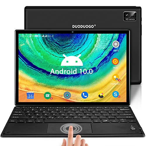 5G WiFi 2 in 1 Tablet 10 inch Android 10.0 Tablets Octa-Core Processor with Keyboard Mouse Case, 6GB RAM 128GB ROM/512G Expansion Tablet PC,Dual SIM, Bluetooth, GMS Certified Tablet