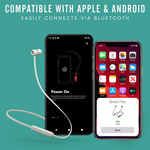 Beats Flex Wireless Earbuds – Apple W1 Headphone Chip, Magnetic Earphones, Class 1 Bluetooth, 12 Hours of Listening Time, Built-in Microphone - Gray - AOP3 EVERY THING TECH 