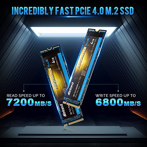 INLAND Performance Plus 4TB PS5 SSD PCIe NVMe 4.0 x 4 M.2 2280 TLC 3D NAND Internal Solid State Drive, R/W Speed up to 7200MB/s and 6800MB/s, 3000 TBW