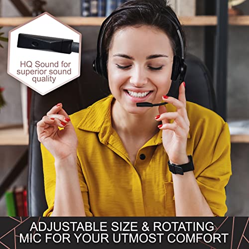 Sonitum Bulk Headsets With Microphone (10 Pack) - Noise Canceling Computer Headset For Office, Meetings, Chat- Comfortable Over-Ear PC Headphones With Rotating Mic- 3.5 Jack For Universal Connectivity