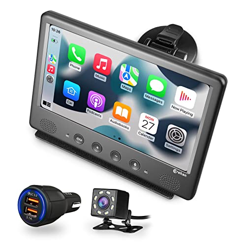 Car Stereo with Bluetooth - Corehan 7" IPS Touch Screen on Dash Multimedia Player with Backup Camera Compatible with Wireless Apple CarPlay & Android Auto Bluetooth Mirror Link Voice Control