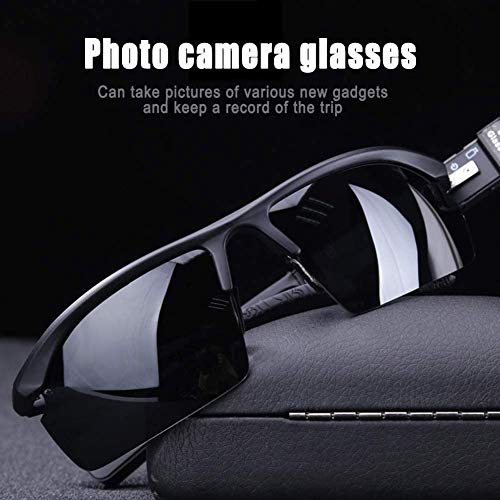 Qin Smart Sunglasses, 720P HD Video Sunglasses Black Sports Glasses Camera with UV Protection Smart Glasses