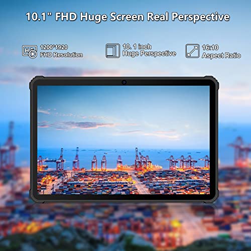 Rugged Tablet Android 11, OUKITEL RT1 10000mAh Large Battery 10.1 inch 1920*1200 FHD Screen, 4GB+64GB Memory, 16MP+16MP Camera, Octa-core IP68&IP69K Waterproof Tablet, 4G Dual SIM Wifi GPS OTG BT5.0