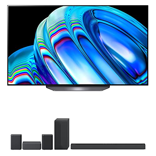 LG OLED65B2PUA 65 Inch HDR 4K Smart OLED TV (2022) Bundle with LG S65Q 3.1 Ch High Res Audio Sound Bar and 2.0 Ch Sound Bar Wireless Rear Speaker Kit