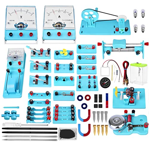 Mysterystone Science Experiment for Kids Electricity and Magnetism Kit for Students Stem Kit Physics Lab Basic Circuit Board Kit for Learning Starter