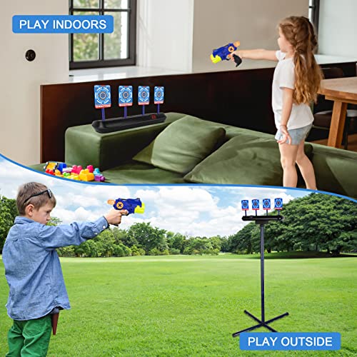 Electronic Shooting Target, Scoring Auto Reset Digital Targets for Nerf Guns Toys Shooting Target with Removable Bracket Targets for Nerf Gun Christmas Birthday Gifts or for Kids-Boys Girls