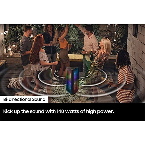 SAMSUNG MX-ST40B Sound Tower High Power Audio, 160W Floor Standing Speaker, Bi-Directional Sound, Built-in Battery, IPX5 Water Resistant, Party Lights, Bluetooth Multi-Connection, 2022
