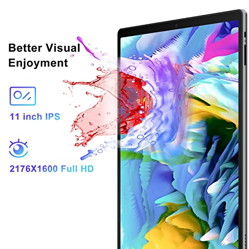 Tablet 11 inch Android 11 YESTEL Tablets - 2176x1600 2K FHD IPS丨4GB RAM 128GB ROM丨‎9500mAh丨8MP+13MP Dual Camera丨1.8GHz Quad-Core丨WiFi,GMS丨Protective Case (Lavender Purple)