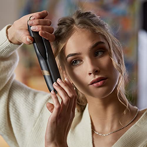 ghd Unplugged Styler - Cordless Flat Iron in black, travel friendly professional straightener, USB-C rechargable with heat-resistant case, portable styler that fits in your handbag, 1 ct.