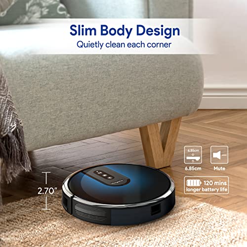 Robot Vacuum Cleaner, Bagotte 4-in-1 Robot Vacuum and Mop, Gyro Navigation, Carpet Automatic Boost,Virtual Boundary, Self-Charging, Alexa/App/WiFi Robot Vacuum for Pet Hair Hard Floor Carpets