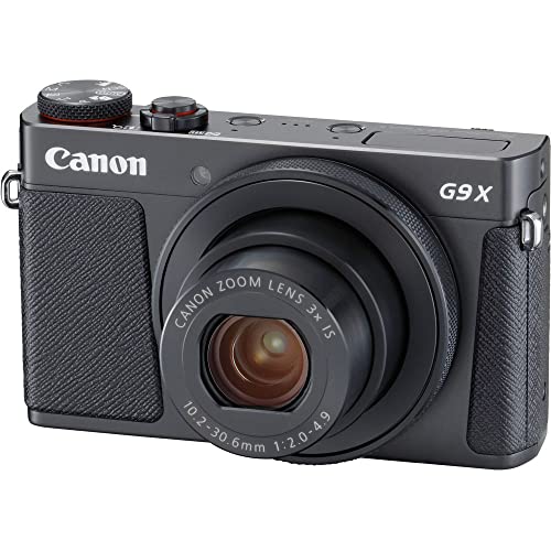 Canon PowerShot G9 X Mark II Digital Camera (Black) (1717C001), 64GB Memory Card, 2 x NB13L Battery, Corel Photo Software, Charger, Card Reader, LED Light, Soft Bag + More