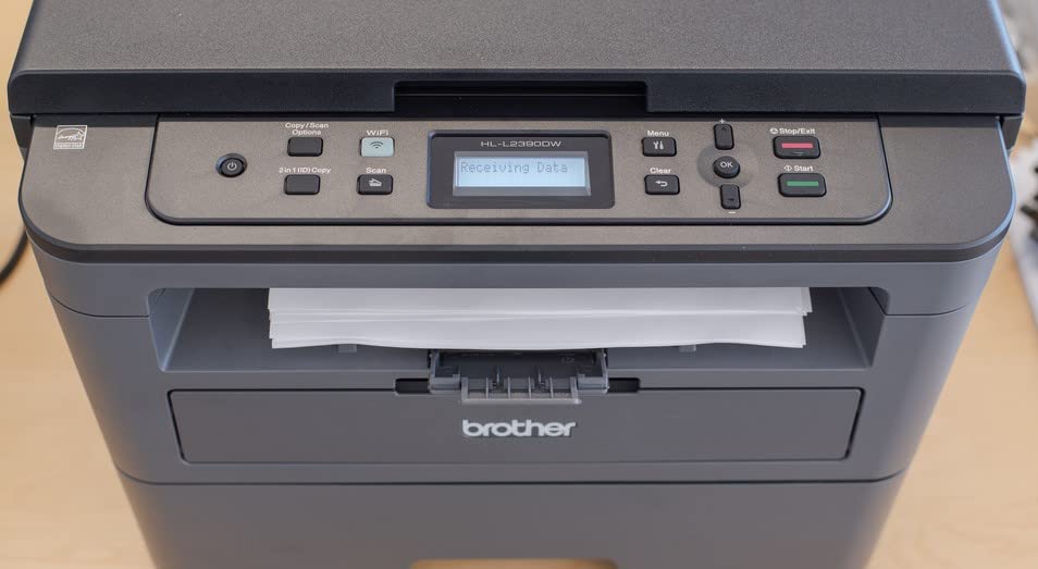 Brother HL-L23 90DW Series Compact Wireless Monochrome Laser All-in-One Printer - Print Scan Copy - Auto Duplex Printing - Mobile Printing - Up to 32 Pages/Minute - 2-line Display + HDMI Cable