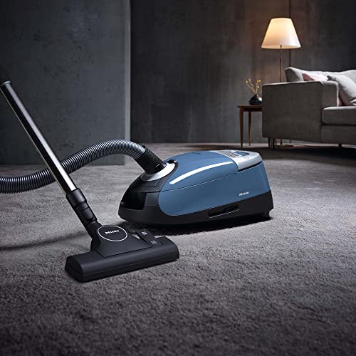 Miele Complete C2 Hardfloor Bagged Canister Vacuum Cleaner for Hard Floors and Low-Pile Carpet, Tech Blue