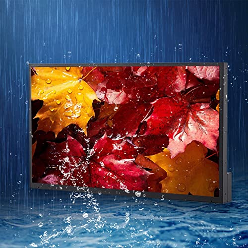 SYLVOX 65 inches Full Sun Outdoor TV Smart Waterproof TV 4K Ultra High-Resolution 1500nits,7x16(H) Support Bluetooth Wi-Fi Suitable for Partial Sun or Strong Light Area(Pool Series) (OT65A1KAGE)
