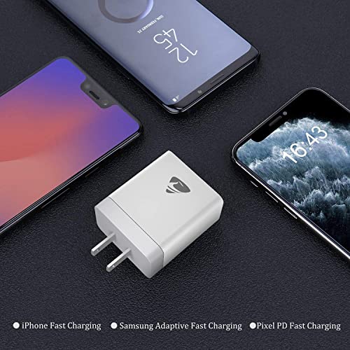 USB Wall Charger,Aioneus 40W 4-Port Fast Charger Block,Multiport USB Cube Power Adapter Charging Block Wall Charger Plug for iPhone 12 11 Pro Max XR Xs Max 8 7 6,Samsung,LG,Google Pixel,Moto,and More