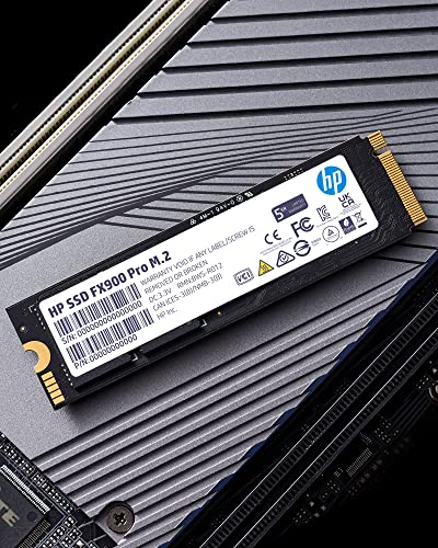 HP FX900 Pro 2TB NVMe Gen 4 Gaming SSD - PCIe 4.0, 16 Gb/s, M.2 2280, 3D TLC NAND Internal Solid State Hard Drive with DRAM Cache Up to 7400 MB/s - 4A3U1AA#ABB