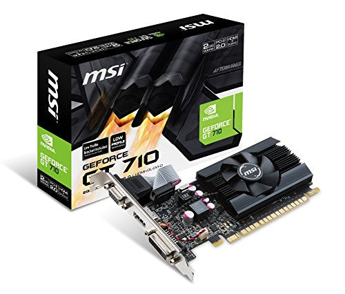 MSI GAMING GeForce GT 710 2GB GDRR5 64-bit HDCP Support DirectX 12 OpenGL 4.5 Single Fan Low Profile Graphics Card (GT 710 2GD5 LP)