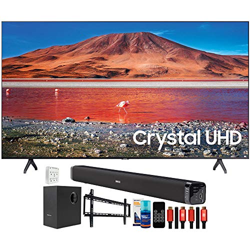 SAMSUNG UN70TU7000 70" 4K Ultra HD LED TV with Deco Gear Home Theater Bundle