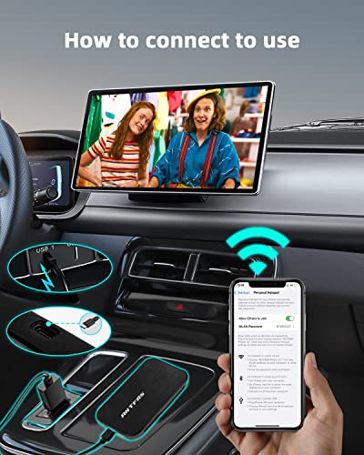 Multimedia Video Box Android 10 Wireless CarPlay Android Auto Adapter,The Magic Box Carplay Built-in Navigation,4+64G,Support Netflix YouTube,Only Support Car with OEM Wired CarPlay