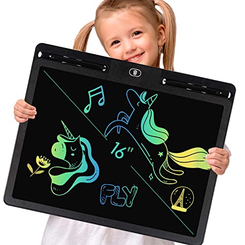 16 Inch LCD Large Screen Writing Doodle Board Tablet Colorful Educational and Learning Drawing Travel Toy for Kids Girl Boy Birthday Gift and Adults