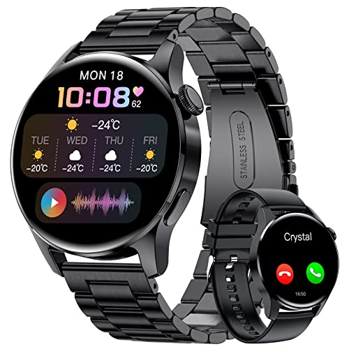 LIGE Smart Watch for Men with Bluetooth Voice Calls, 1.32'' HD Full Touch Screen Fitness Activity Tracker Watch with Heart Rate/Sleep Monitor, IP67 Waterproof Sport Smart Watch for Android iOS