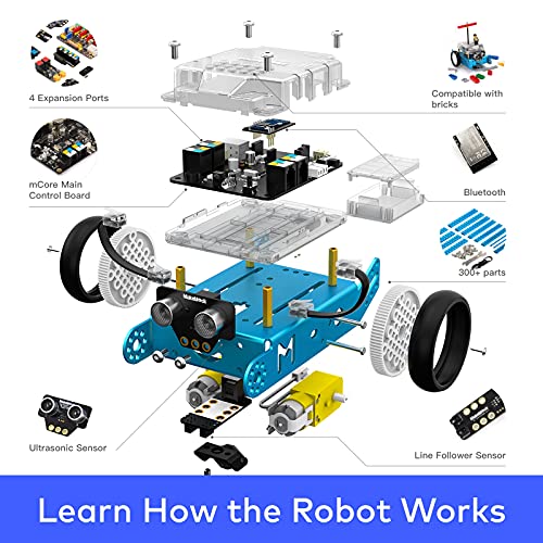 Makeblock mBot STEM Projects for Kids Ages 8-12, Learning & Education Toys for Boys and Girls to Learn Robotics, Electronics and Programming While Playing, Coding Robot Kit