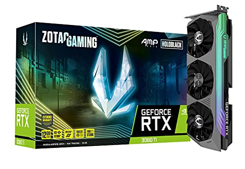 ZOTAC GAMING GeForce RTX™ 3080 Ti AMP Holo 12GB GDDR6X 384-bit 19 Gbps PCIE 4.0 Gaming Graphics Card, HoloBlack, IceStorm 2.0 Advanced Cooling, SPECTRA 2.0 RGB Lighting, ZT-A30810F