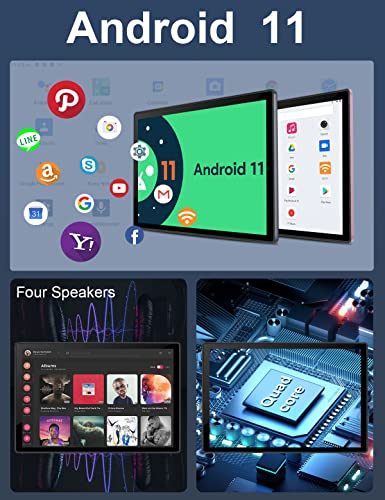 Android 11.0 Tablet 10.4 inch 4G LTE 5G WiFi 4GB RAM 64GB / 256GB Expandable GMS Certified Tablet PC 6500mAh Camera Netflix/Bluetooth/GPS/Dual SIM Tablets (Pink)