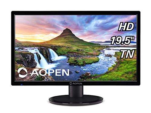 AOPEN 20CH1Q bi 19.5" HD (1366 x 768) TN Monitor for Work or Home (1 x HDMI & VGA Port), Black