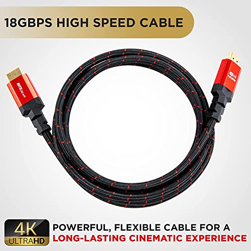 4K HDMI 2.0 Cable 6 ft. [20 Pack] by RitzGear. 18 Gbps Ultra High Speed Braided Nylon Cord & Gold Connectors - 4K@60Hz/UHD/3D/2160p/1080p/ARC & Ethernet. Compatible with UHD TV/Monitor/PC/PS5/Xbox