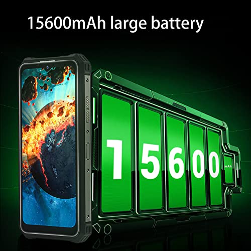 5g Unlocked Rugged Smartphone, OUKITEL WP15 15600mAh Large Capacity Battery Rugged Cell Phones Unlocked android11 128GB+8GB Waterproof dustproof Shockproof 48MP Triple Camera 6.5inch NFC Google-Pay