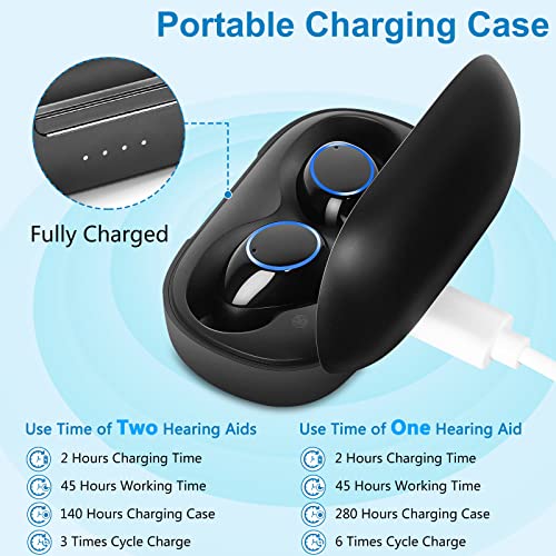 TooPower Hearing Aids for Seniors Rechargeable with Noise Cancelling,Intelligent Noise Reduction,Switchable 3 Modes and 5 Volumes,Large Capacity Magnetic Charging Box,Hearing Aids for Adults【Upgraded Version】