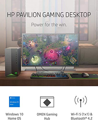 2021 Newest HP Pavilion Gaming Desktop Computer, AMD 6-Core Ryzen 5 3500 Processor(Beat i5-9400, Upto 4.1GHz), GeForce GTX 1650 Super 4 GB, 8GB RAM, 256GB PCIe NVMe SSD,Mouse and Keyboard, Win 10 Home