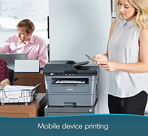 Brother MFC-L2710DW Series Compact Wireless Monochrome Laser All-in-One Printer - Print Copy Scan Fax - Mobile Printing - Auto Duplex Printing - Print Up to 32 Pages/Min - ADF + HDMI Cable