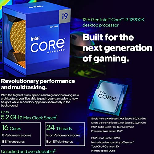 Micro Center Inter Core i9-12900K Desktop Processor 16 (8P+8E) Cores up to 5.2 GHz Unlocked LGA1700 Desktop Processor with ASUS ROG Strix Z690-A Gaming WiFi D4 Motherboard