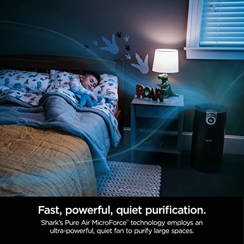 Shark HP202 Air Purifier MAX with NanoSeal HEPA, Cleansense IQ, Antimicrobial & Odor Lock, Cleans up to 1200 Sq. Ft. and 99.98% of particles, dust, allergens, smoke, 0.1–0.2 microns, Grey