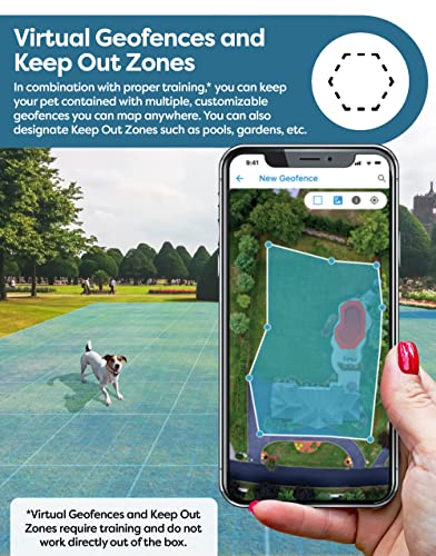Wagz® Freedom Smart Dog Collar™, Shock-Free Wireless Pet Containment and Wellness System with Wagz Phone App, Virtual Geofences, GPS Tracking, Activity and Health Tracking