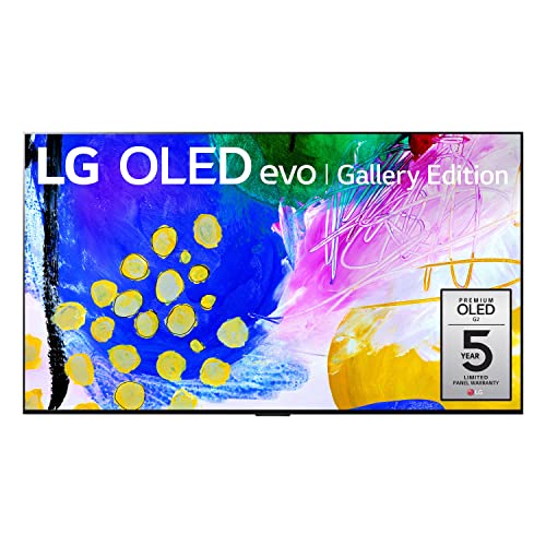 LG 83-Inch Class OLED evo Gallery Edition G2 Series Alexa Built-in 4K Smart TV, 120Hz Refresh Rate, AI-Powered 4K, Dolby Vision IQ and Dolby Atmos, WiSA Ready, Cloud Gaming (OLED83G2PUA, 2022)