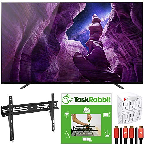 Sony XBR65A8H 65-inch A8H 4K OLED Smart TV 4K X-Reality Pro Bundle with TaskRabbit Installation Services + Deco Gear Wall Mount + HDMI Cables + Surge Adapter