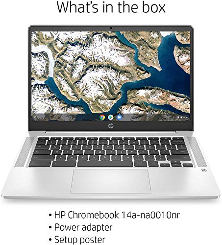 2021 HP Chromebook 14" HD Student Laptop, Intel Celeron N4000(up to 2.6GHz), 4GB RAM, 32GB eMMC Backlit-KB, Webcam, Fast Charge, WiFi, USB-A&C, BT, Chrome OS, w/ Masdrow Accessories