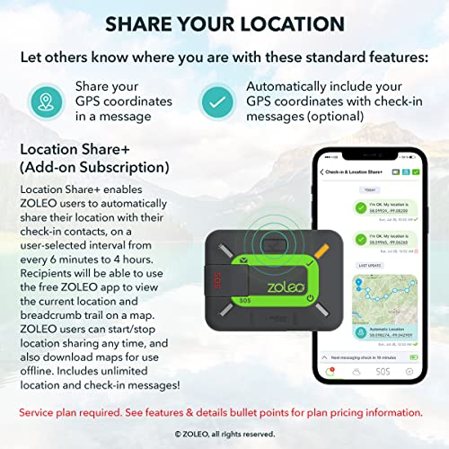 ZOLEO Satellite Communicator – Two-Way Global SMS Text Messenger & Email, Emergency SOS Alerting, Check-in & GPS Location – Android iOS Smartphone Accessory