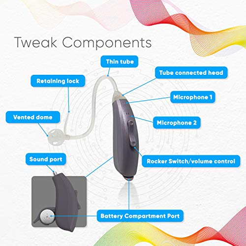 The Tweak Digital Hearing Amplifier to Aid Personal Sound Amplification with Five Pre-Programmed Listening Modes Amplifies Sound You Want to Hear | With Personal Accessories Kit Included