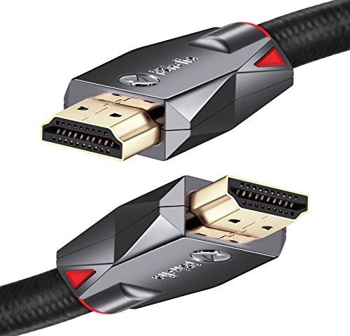 4K HDR HDMI Cable 12 Feet, 18Gbps 4K 60Hz(4:4:4 HDR10 ARC HDCP 2.2) 1440p 144Hz High Speed Ultra HD Bi-Directional Cord 26AWG Compatible with Apple-TV Ps4 Xbox One