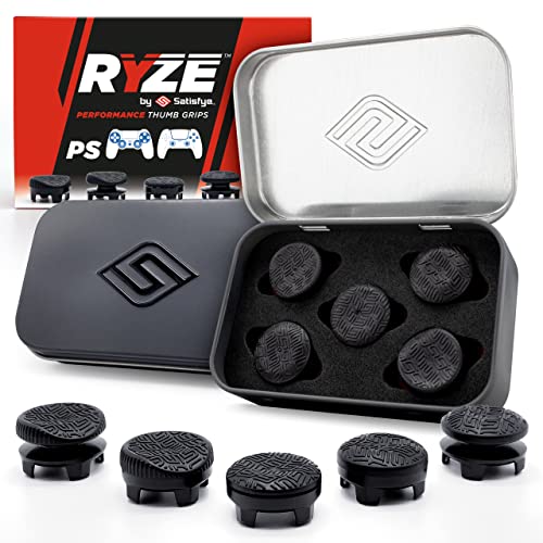 Satisfye Ryze Pads for Playstation (5 Thumbsticks) - Comfort and Precision Thumb Pads, Gaming Accessories Compatible with Playstation 4 (PS4), Playstation 5 (PS5) and The Switch Pro Controller