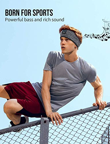 MUSICOZY Sleep Headphones Bluetooth Headband, Wireless Music Sleeping Headphones Sleep Mask Earbuds IPX6 Waterproof for Side Sleepers Workout Running Insomnia Travel Yoga Cool Tech Gadgets Unique Gift