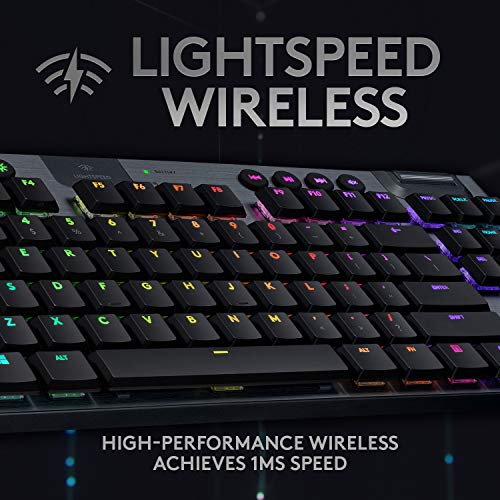 Logitech G915 TKL Tenkeyless Lightspeed Wireless RGB Mechanical Gaming Keyboard, Low Profile Switch Options, Lightsync RGB - Tactile & Pro Wireless Gaming Mouse with Esports Grade Performance