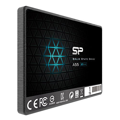 SP 1TB SSD 3D NAND A55 SLC Cache Performance Boost SATA III 2.5" 7mm (0.28") Internal Solid State Drive (SP001TBSS3A55S25)