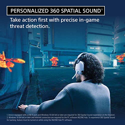 Sony-INZONE H9 Wireless Noise Canceling Gaming Headset, Over-ear Headphones with 360 Spatial Sound, WH-G900N