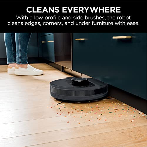 Shark AV2501S AI Robot Vacuum with HEPA Self-Empty Base, Bagless, 30-Day Capacity, LIDAR Navigation, Perfect for Pet Hair, Compatible with Alexa, Wi-Fi Connected, Black